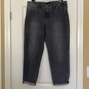 Talbots Dark Grey Wash Boyfriend Jean